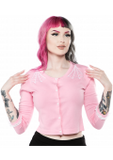 Sourpuss spiderweb cropped cardigan - Forever Tattooed