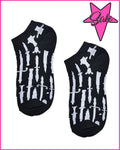 TooFast Daggers Gothic Black & White Swords & Knives Ankle Socks - Forever Tattooed