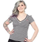 Sourpuss anchor vneck shirt - Forever Tattooed