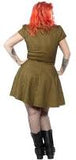 Sourpuss Check Mustard Dress - Forever Tattooed