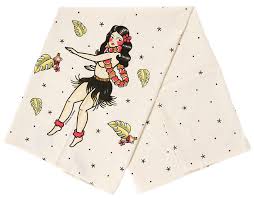 Sourpuss Hula Gal Dish Towel - Forever Tattooed