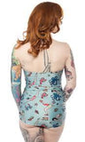 Sourpuss Tattooed Divers OnePiece Swimsuit - Forever Tattooed