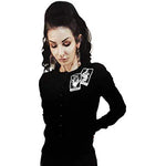 Too fast la fortune tarot card embroidered cardigan - Forever Tattooed