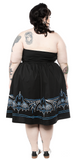 Spooksville Dress Blue Batty Pinstripe - Forever Tattooed