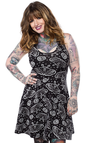 Sourpuss Moth Skater Dress - Forever Tattooed