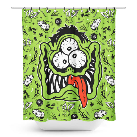 Sourpuss Fink Face Shower Curtain - Forever Tattooed