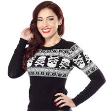 Sourpuss skull and bones sweater - Forever Tattooed