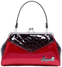 Sourpuss Backseat Baby Red Web Purse - Forever Tattooed